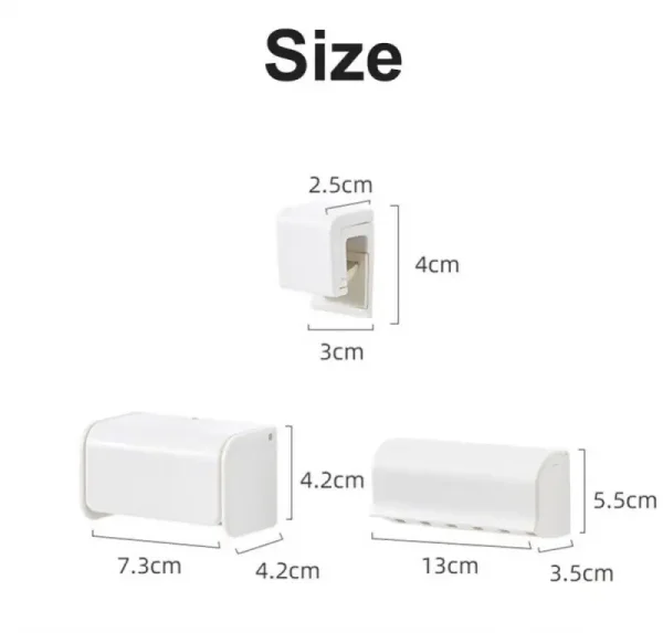 Toothbrush Holder Punch-free Wall-mounted Toothpaste Holder Toothpaste Storage Rack Holders Bath Organizer Bathroom Accessories 5