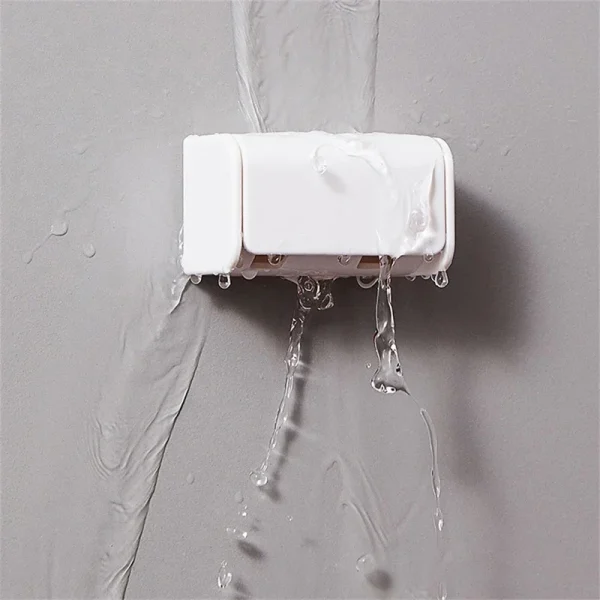 New Bathroom Toothbrush Holder Wall Mounted Toothpaste Rack Punch-free Tooth Brush Storage Holder Bathroom Accessories 4