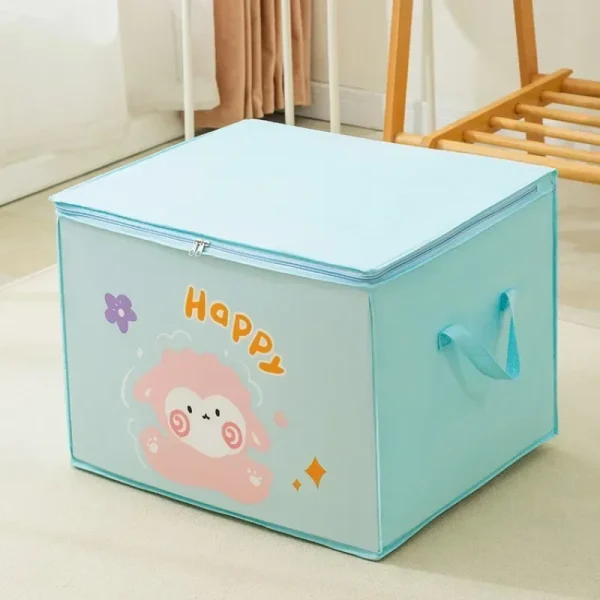 Cube Folding Toys Storage Box Kids Toys Organizer Box Felt Cloth Fabric Storage Basket for Cartoon Animal Nursery Toy Bins 4