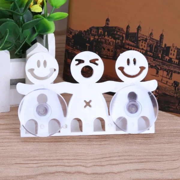 1Pc Toothbrush Holder Wall Mounted Suction Cup 5 Position Cute Cartoon Smile Bathroom Sets Bathroom Accessories 5