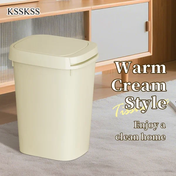 Foot Pedal Trash Can Waterproof Bathroom Waste Bins with Lid For Bathroom Kitchen Toilet Wastebasket Smart Home 2