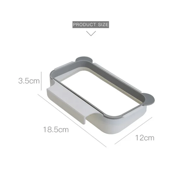 1pc Kitchen Cabinet Door Basket Hanging Trash Can Waste Bin Garbage Bag Holder Portable Kitchen Trash Bag Holder Kitchen Gadgets 2