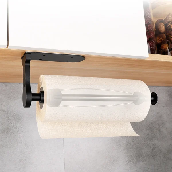 Stand Paper Holder Adhesive Damping Aluminum Rose Gold Creative Tissue Roll Rack Toilet Paper Towel Holder for Bathroom Kitchen 3