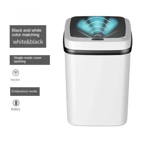 Hot Kitchen Trash Bin 13L Bathroom Touch Trash Can In The Toilet Smart Garbage Bucket Waste Bins Dustbin Smart Trash Can Kitchen 2