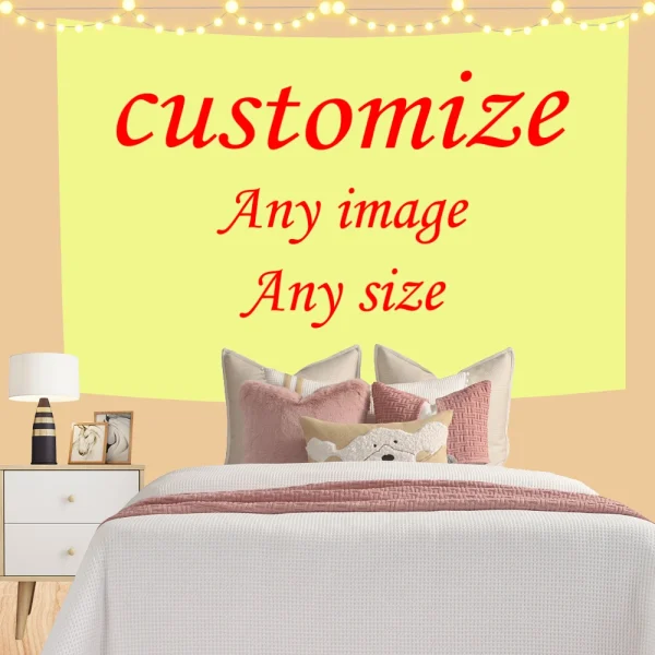 Custom Tapestry With Text Picture Birthday Souvenir Gift Flag Blanket Any Picture Size Mailbox 3147958988@qq.com 3