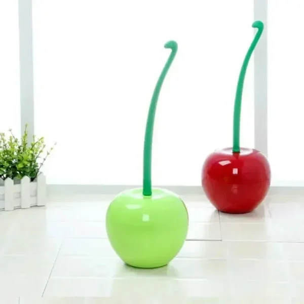 1PC Red Toilet Brush Creative Lovely Cherry Shape Lavatory Toilet Brush Holder Set Toilet Holder Bathroom Accessories ﻿ 5