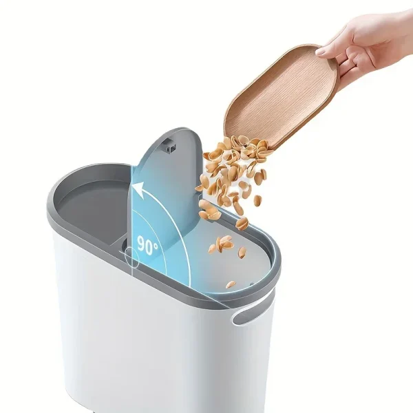 10L Bathroom Trash Can, Press Type Garbage Can with Lid, Household Creative Gap Waste Bin, Simple Paper Basket Kitchen Trash Can 6