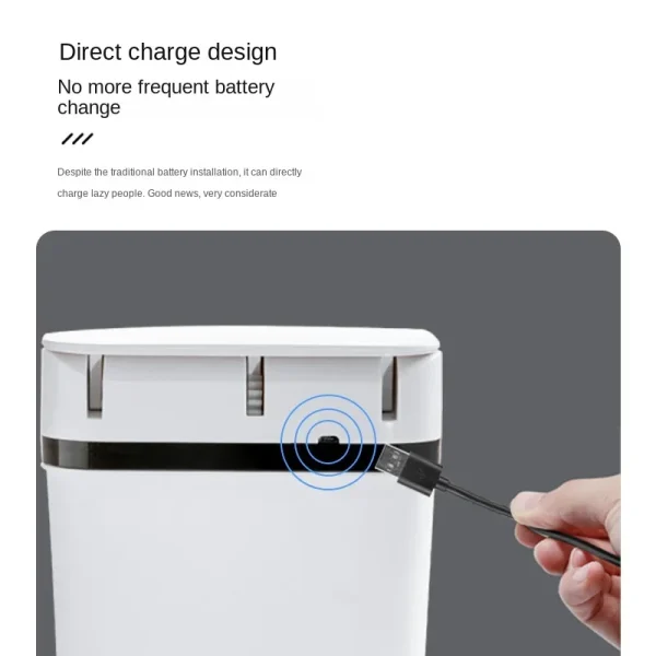 Smart Trash Can Automatic Sensor Garbage Can For Bathroom Kitchen Garbage Cube Living Room Recycle Bins Home Accessories 4