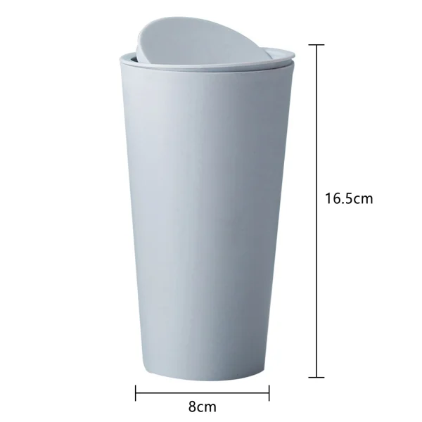Mini Desktop Bin Small Trash Can with Cover Bedroom Trash Can Garbage Can Clean Workspace Storage Box Home Desk Trash Can 6