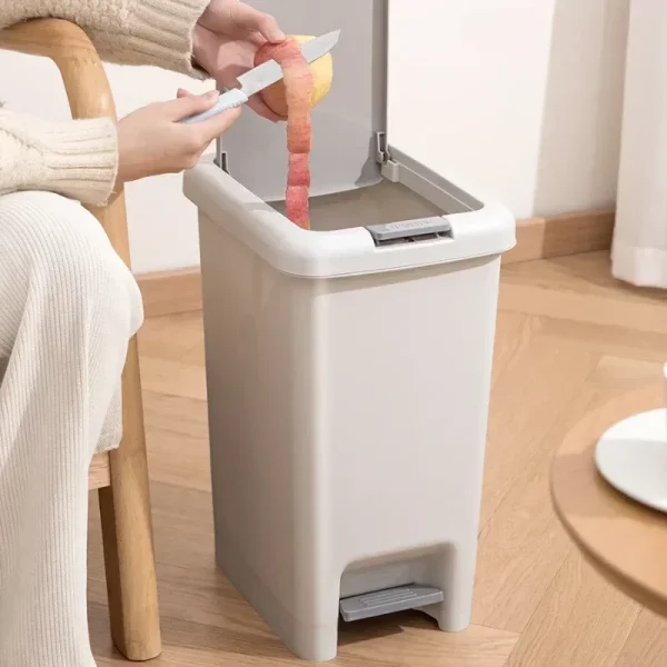 Luxury Pedal Trash Can for Kitchen and Bathroom Waterproof Wastebasket Large Capacity Garba Bin Modern Accessories 8 L 10 L  20L 2