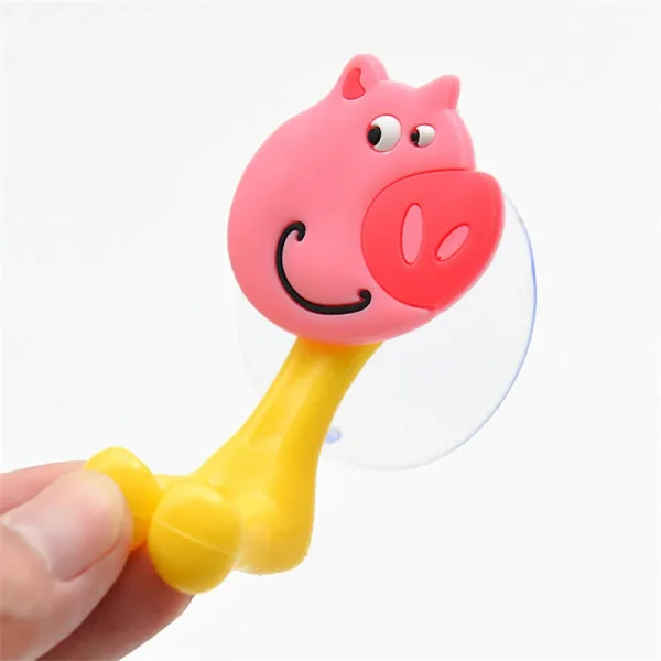 Cartoon Animal Toothbrush Holder Wall Mounted Antibacterial Tooth brush Storage Rack With Suction Cup Bathroom Organizer 6