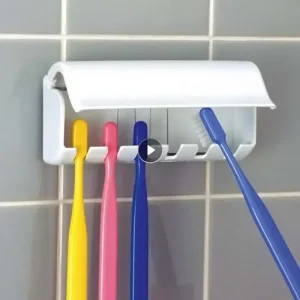 Toothbrush Holder Punch-free Wall-mounted Toothpaste Holder Toothpaste Storage Rack Holders Bath Organizer Bathroom Accessories 1