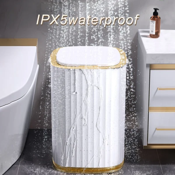 Smart Home Automatic Sensor Trash Can For Kitchen Bathroom Toilet Smart Trash Can Living Room Dustbin Wastebasket Waterproof Bin 4