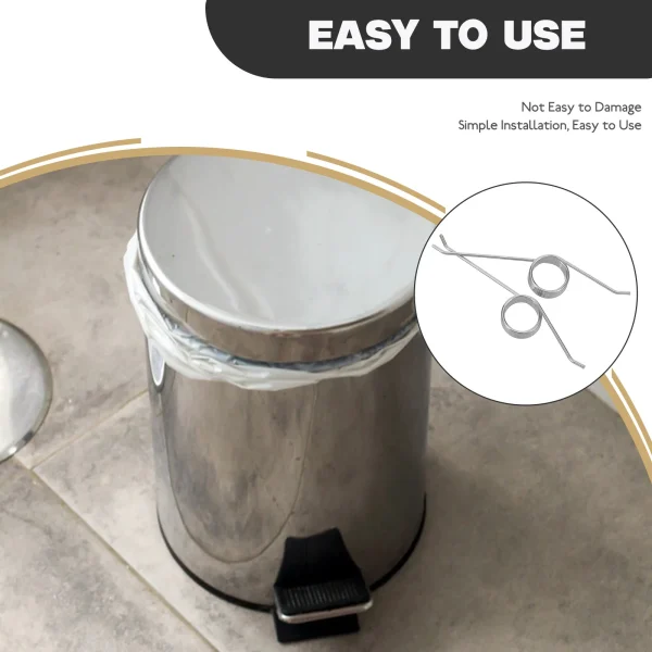 2pcs Spring Accessories Stainless Steel Trash Can Lid Torsional Springs Garden Supplies Metal Springs Yard Waste Bins Garbage 5