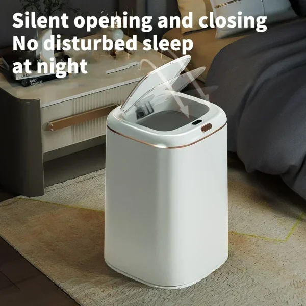35/40L Smart Sensor Trash Can Large Capacity Induction Trash Bin Electric Touchless Wastebasket For Kitchen Bathroom 2