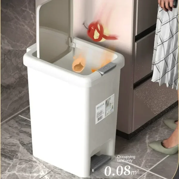 Luxury Pedal Trash Can for Kitchen and Bathroom Waterproof Wastebasket Large Capacity Garba Bin Modern Accessories 8 L 10 L  20L 5