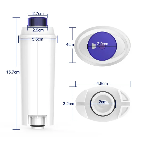 Water Filter Replacement Filter Water Filter Compatible with DeLonghi Coffee Machines DLSC002 ECAM, ETAM, ESAM, BCO, EC 4