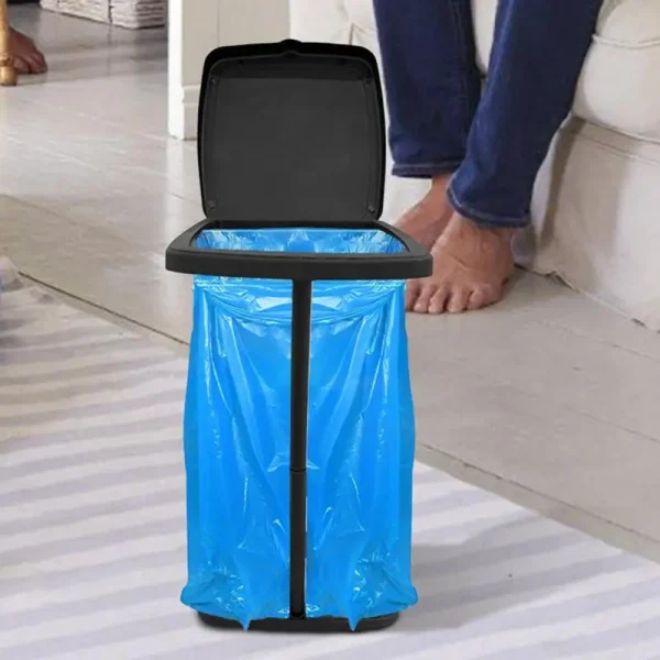 Garbage Bag Holder Rubbish Bin Stand Telescopic Garbage Holders Waste Storage Frame with Lid for Living Room Yard Lawn Camping 5