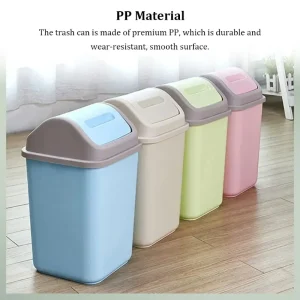Plastic Swing Lid Classified Bin Home Rubbish Waste Dustbin Kitchen Paper Wastebasket Trash Can 1