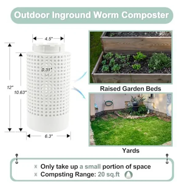1pc Outdoor Compost Bin For Durable Inground Insect Composter Farm Compost Bin Kit For Home Raised Flower Beds For Garden 6