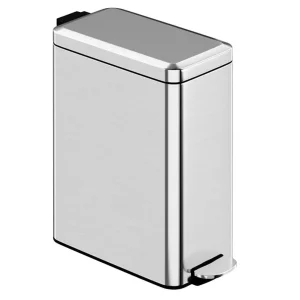 Pedal Trash Can 50 Litre Kitchen Bin Garbage Lid Home Office Bathroom Waste Basket Rubbish Container Step Stainless Steel Space 1
