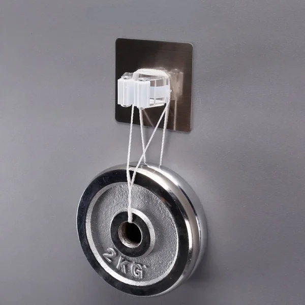 1pcs Punch-free Mop Holder Bathroom Shelf Wall-Mounted Mop Broom Hanger Self Adhesive Hooks Bathroom Storage Home Accessories 5