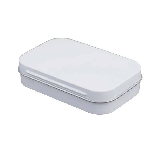 1pc Storage Box Metal Rectangular Mini Empty Tin Box Tinplate Bin Jar Flip Hinged Container 95*60*20mm Home Storage 4