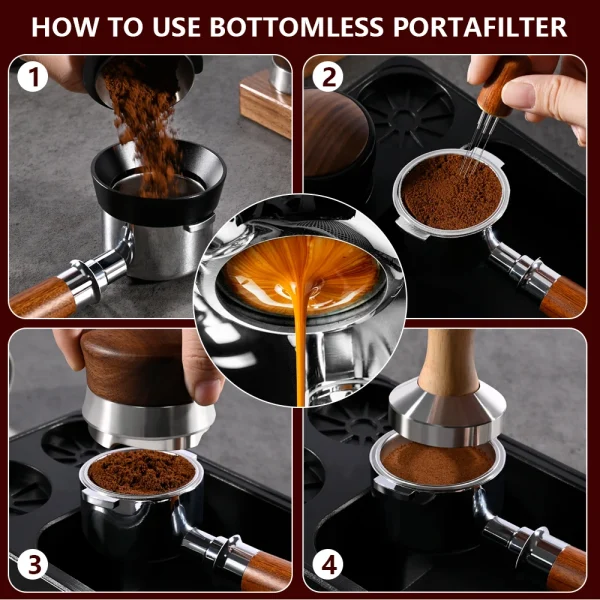 51mm Bottomless Portafilter For Delonghi 9 Series Coffee Machine EC9155/EC9255/EC9335/EC9355/EC9455/EC9665/EC9865 Accessories 4
