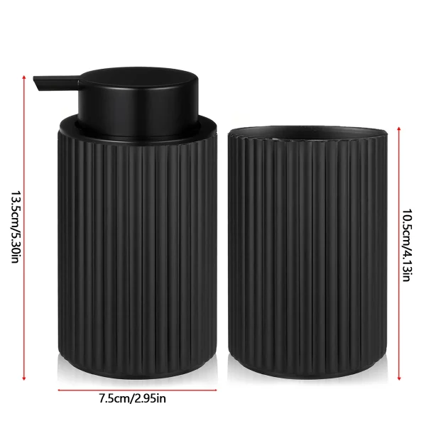 Foaming Soap Dispenser Black Foam Hand Soap Dispenser for Bathroom&Kitchen Hand and Dish Liquid Foaming Pump Bottle 6