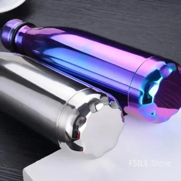 350/500/750/1000ml 304 Stainless Steel Vacuum Flask Double Wall Water Bottle Leak-proof Thermos Bottle Sports Fitness Bottle 2