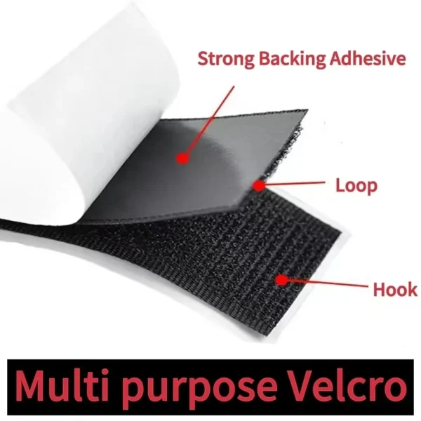 Strong Self-Adhesive Hook and Loop Fastener Tape Nylon Sticker Velcro Adhesive with Glue for DIY 20/25/30/50mm 2