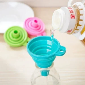1pcs Foldable Silicone Funnel For Coffee Beans Dispenser Mini Kitchen Folding Funnel And Sub Packaging Tools Kitchen Supplies