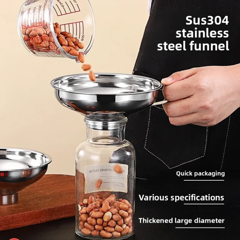 Stainless Steel Kitchen Funnel Multipurpose Canning Tool for Jam Jars Home Brewing Supplies Durable Cooking Accessories