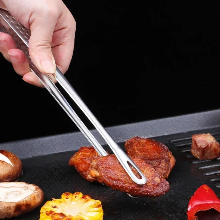 1Pc Stainless Steel Kitchen Tongs BBQ Grill Cooking Tweezers Barbecue Tongs Clip Salad Meat Tongs Food Tweezers Kitchen Utensils - Image 2