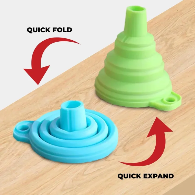 2PCS Silicone Folding Telescopic Long Neck Funnel Creative Household Liquid Dispensing Mini Kitchen Tools Random color - Image 4