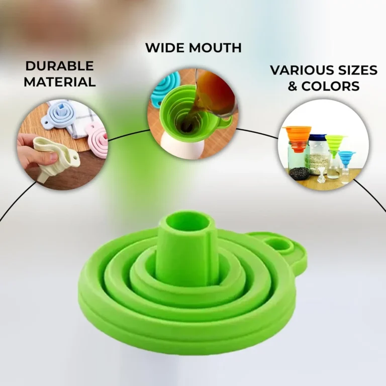 2PCS Silicone Folding Telescopic Long Neck Funnel Creative Household Liquid Dispensing Mini Kitchen Tools Random color - Image 5