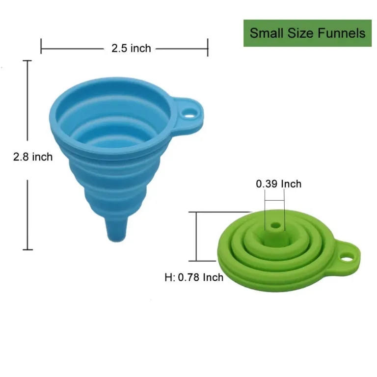 2PCS Silicone Folding Telescopic Long Neck Funnel Creative Household Liquid Dispensing Mini Kitchen Tools Random color - Image 6