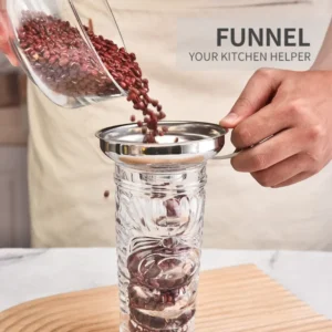 Stainless Steel Funnel Kitchen Large Caliber Funnel for Kitchen and Household Use Small Funnels Utensils Oil Tools Gadgets Bar