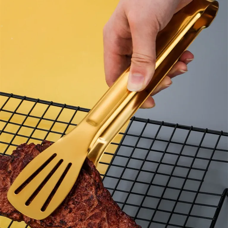 18-Styles Gold BBQ Food Tongs Steak Clip Stainless Steel Hollow Cake Bread Grill Clamp Cooking Utensils Kitchen Accessories - Image 4