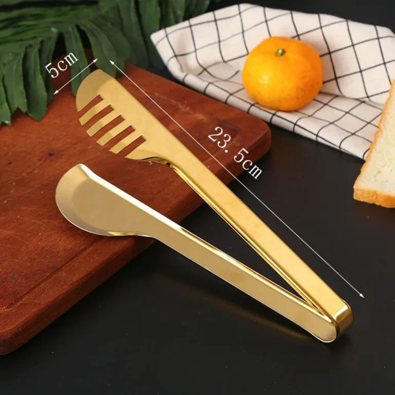 18-Styles Gold BBQ Food Tongs Steak Clip Stainless Steel Hollow Cake Bread Grill Clamp Cooking Utensils Kitchen Accessories - Image 5