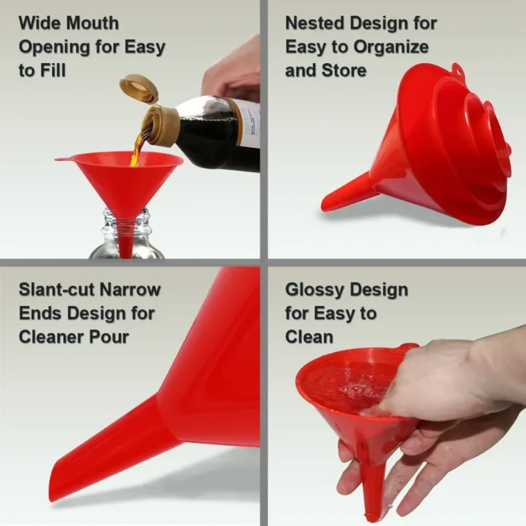 4-piece/set Kitchen Funnel Suitable for Automotive Home Kitchen Function Plastic Funnel, Mini, Small, Medium and Large Funnels - Image 4