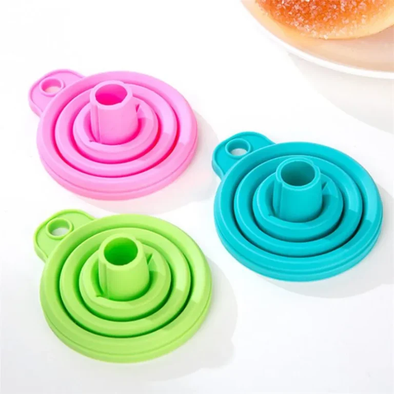 2Pcs/set High Quality Food Grade Silicone Gel Folding Funnel Folding Telescopic Long Neck Funnel Liquid Filling Kitchen Tools - Image 2