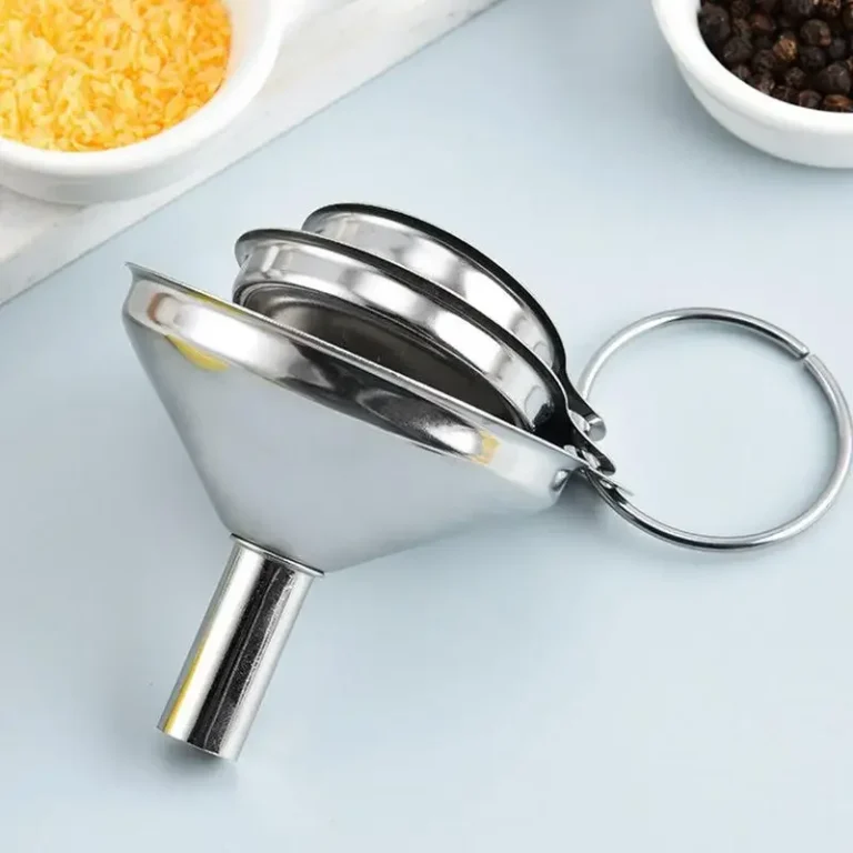Stainless Steel Kitchen Funnel Set With Cleaning Brush Food Grade For Oil Liquid Jam Dry Handy And Reliable - Image 2