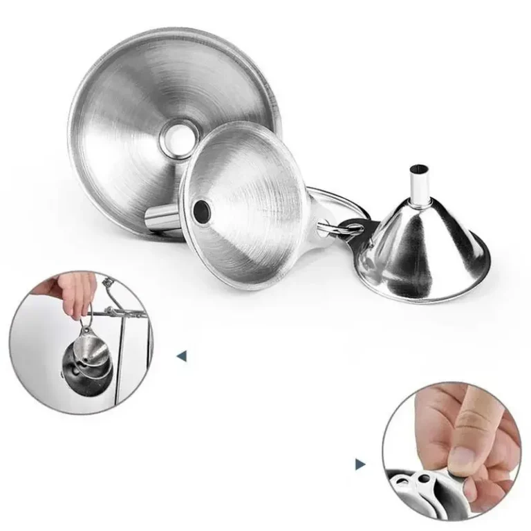 Stainless Steel Kitchen Funnel Set With Cleaning Brush Food Grade For Oil Liquid Jam Dry Handy And Reliable - Image 5