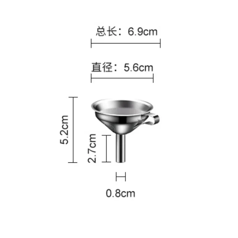 1Pcs 304 Stainless Steel Funnel Household for Canning Kitchen Tools Mini Small Funnel Wine Oil Liquid Metal Funnel - Image 4