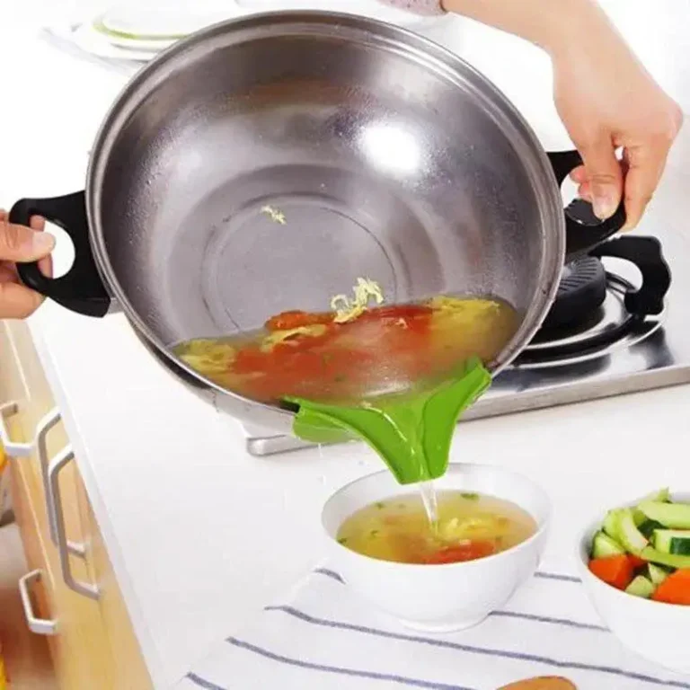 Creative Silicone FunnelTools Anti-spill Drain Pans Round Rims Deflector Liquid Funnels Soup Diversion Cooking Home Kitchen Tool - Image 3