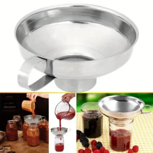 Stainless Steel Wide-mouth Funnel Jam Salad Dressing Funnel Large Multi-function Wine Leak Oil Leak Kitchen Accessories Gadgets