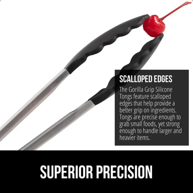 Stainless Steel High Temperature Resistant with Silicone Tip Kitchen Pliers 2 Piece Set, 9" & 12", - Image 4