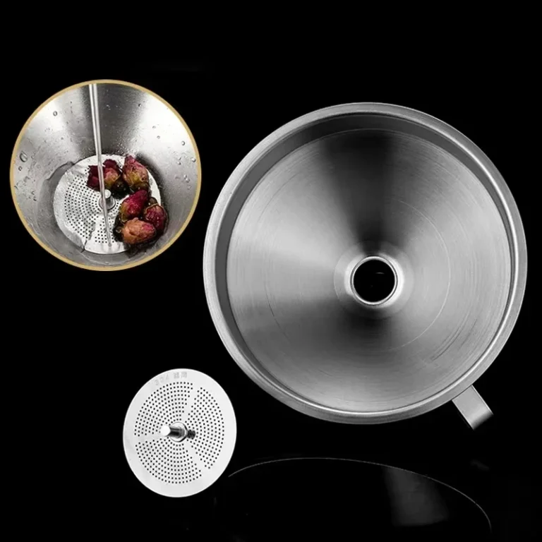 Funnel Kitchen 304 Stainless Steel Funnel Oil Liquid Funnel with Strainer Small Metal Food Oil Filter for Bottle Kitchen Gadgets - Image 4