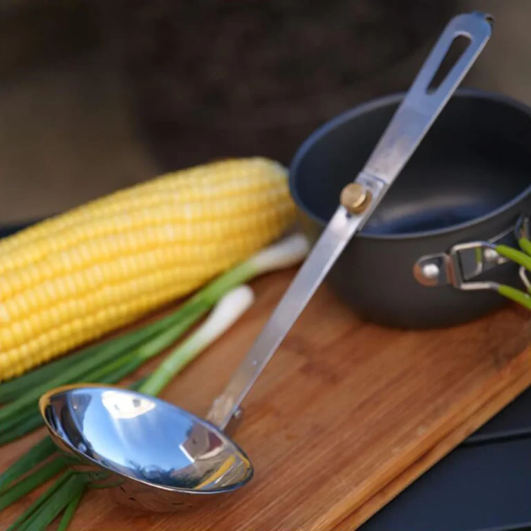 Foldable Soup Spoon Stainless Steel Outdoor Dining Tool Portable Kitchen Utensil Tableware for Picnic Fishing Camping Travel - Image 2